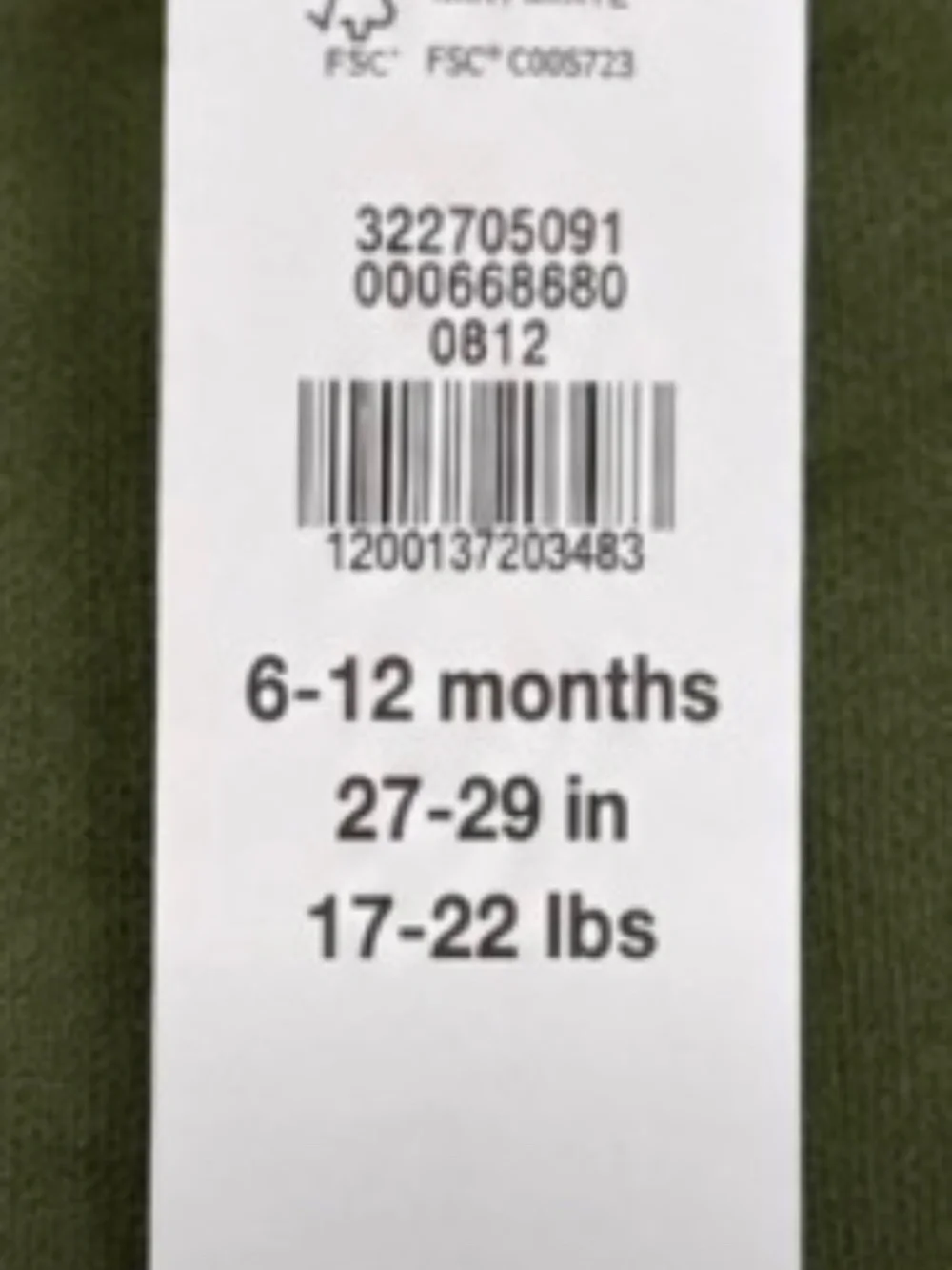 Baby GAP Olive Green Jogger Sweatpants – 6–12 Months – NWT